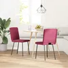 Image de vidaXL Chaises Ã  manger lot de 2 Rouge bordeaux Velours