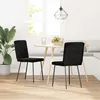 Image de vidaXL Chaises Ã  manger lot de 2 Noir Velours