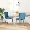 Image de vidaXL Chaises Ã  manger lot de 2 Bleu Velours