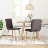 Image de vidaXL Chaises Ã  manger lot de 2 marron foncÃ© tissu