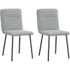 Image de vidaXL Chaises Ã  manger lot de 2 Gris clair Velours
