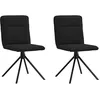 Image de vidaXL Chaises Ã  manger lot de 2 noir tissu