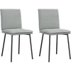 Image de vidaXL Chaises Ã  manger lot de 2 Gris clair Velours