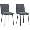 Image de vidaXL Chaises Ã  manger lot de 2 Gris foncÃ© Velours