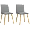 Image de vidaXL Chaises Ã  manger lot de 2 gris clair tissu