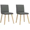 Image de vidaXL Chaises Ã  manger lot de 2 gris foncÃ© tissu
