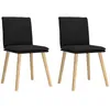 Image de vidaXL Chaises Ã  manger lot de 2 noir tissu