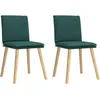Image de vidaXL Chaises Ã  manger lot de 2 vert foncÃ© tissu