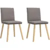 Image de vidaXL Chaises Ã  manger lot de 2 taupe tissu