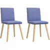 Image de vidaXL Chaises Ã  manger lot de 2 bleu jean tissu