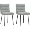 Image de vidaXL Chaises Ã  manger lot de 2 Gris clair Velours