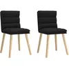 Image de vidaXL Chaises Ã  manger lot de 2 noir tissu