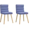 Image de vidaXL Chaises Ã  manger lot de 2 bleu jean tissu