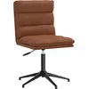 Image de vidaXL Chaise de salle Ã  manger Marron Similicuir