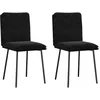Image de vidaXL Chaises Ã  manger lot de 2 Noir Velours