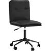 Image de vidaXL Chaise de salle Ã  manger Noir Similicuir