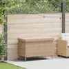 Image de Vidaxl BoÃ®te De Rangement De Jardin Et Roues RÃ©sine TressÃ©e