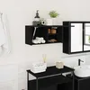 Image de vidaXL Armoire murale de bain noir 60x25x30 cm bois d'ingÃ©nierie