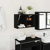 Image de vidaXL Armoire murale de bain noir 60x25x40 cm bois d'ingÃ©nierie