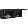 Image de vidaXL Armoire murale de bain noir 80x25x30 cm bois d'ingÃ©nierie