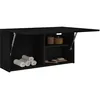 Image de vidaXL Armoire murale de bain noir 80x25x40 cm bois d'ingÃ©nierie