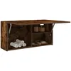 Image de vidaXL Armoire murale de bain chÃªne fumÃ© 80x25x40 cm bois d'ingÃ©nierie