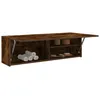 Image de vidaXL Armoire murale de bain chÃªne fumÃ© 100x25x30cm bois d'ingÃ©nierie