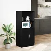 Image de vidaXL Armoire de cuisine noir 57x41,5x131,5 cm bois d'ingÃ©nierie