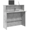 Image de vidaXL Bureau de rÃ©ception gris bÃ©ton 100x50x103,5cm bois d'ingÃ©nierie