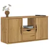 Image de vidaXL Meuble TV avec tiroir ODDA 79x24x40 cm bois massif pin