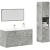 Image de vidaXL Ensemble de meubles de salle de bain 3 pcs gris bÃ©ton