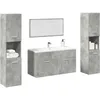 Image de vidaXL Ensemble de meubles de salle de bain 4 pcs gris bÃ©ton
