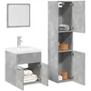 Image de vidaXL Ensemble de meubles de salle de bain 4 pcs gris bÃ©ton