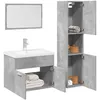 Image de vidaXL Ensemble de meubles de salle de bain 4 pcs gris bÃ©ton