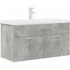 Image de vidaXL Armoire lavabo de salle de bain avec bassin intÃ©grÃ© et robinet