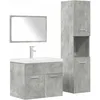 Image de vidaXL Ensemble de meubles de salle de bain 4 pcs gris bÃ©ton