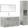 Image de vidaXL Ensemble de meubles de salle de bain 4 pcs gris bÃ©ton