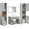 Image de vidaXL Ensemble de meubles de salle de bain 5 pcs gris bÃ©ton