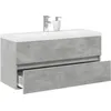 Image de vidaXL Ensemble de meubles de salle de bain 2 pcs gris bÃ©ton