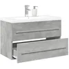 Image de vidaXL Ensemble de meubles de salle de bain 2 pcs gris bÃ©ton