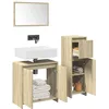 Image de Vidaxl Ensemble De Meubles De Salle De Bain 3 Pcs ChÃªne Sonoma