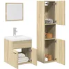Image de Vidaxl Ensemble De Meubles De Salle De Bain 3 Pcs ChÃªne Sonoma