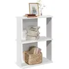 Image de vidaXL BibliothÃ¨que Ã  3 niveaux blanc 60x30x80 cm bois d'ingÃ©nierie