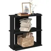 Image de vidaXL BibliothÃ¨que Ã  3 niveaux noir 60x30x80 cm bois d'ingÃ©nierie