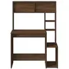 Image de Bureaux VidaXL  Bureau  avec étagères chêne marron 100x45x140 cm P31599939