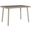 Image de Vidaxl Table Basse De Jardin Rectangulaire Gris Clair RÃ©sine TressÃ©e