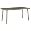 Image de Vidaxl Table Basse De Jardin Rectangulaire Gris 80x40x37 Cm Rotin