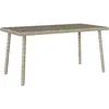 Image de Vidaxl Table Basse De Jardin Rectangulaire Gris Clair RÃ©sine TressÃ©e