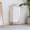 Image de vidaXL Porte d'armoire Ã  persiennes blanc 61,5x29,5 cm
