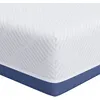 Image de Vidaxl Matelas Blanc Et Bleu Tissu Jacquard En Polyester 100%